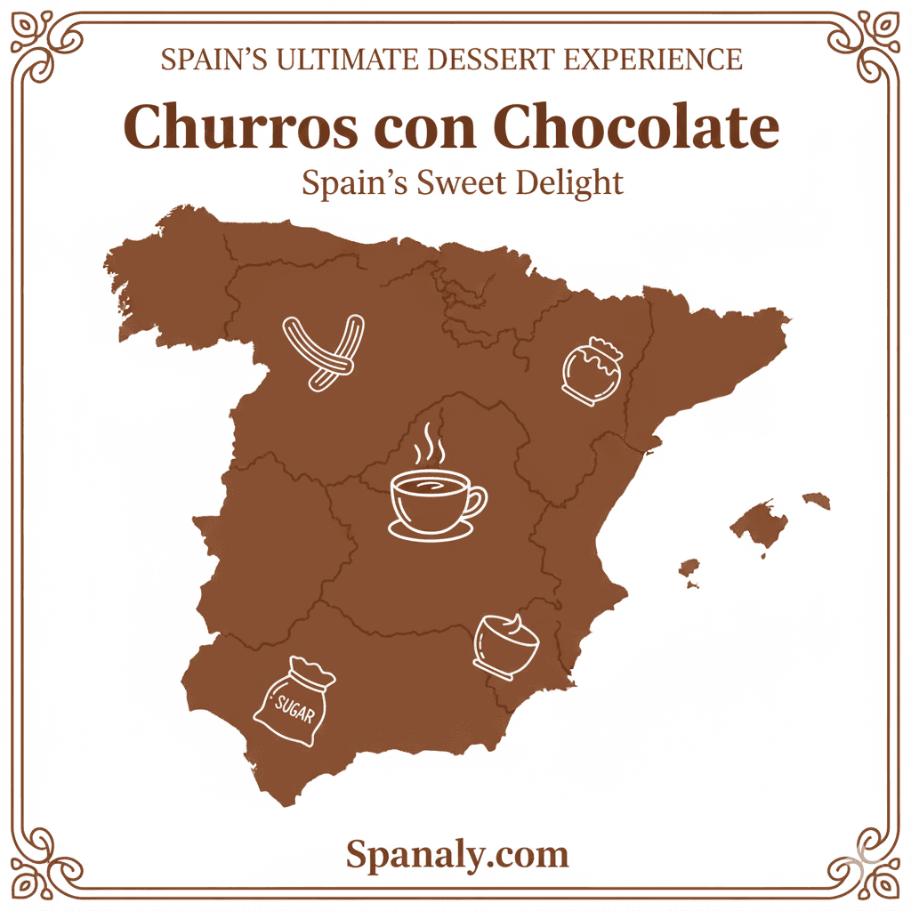Churros served with thick dipping chocolate