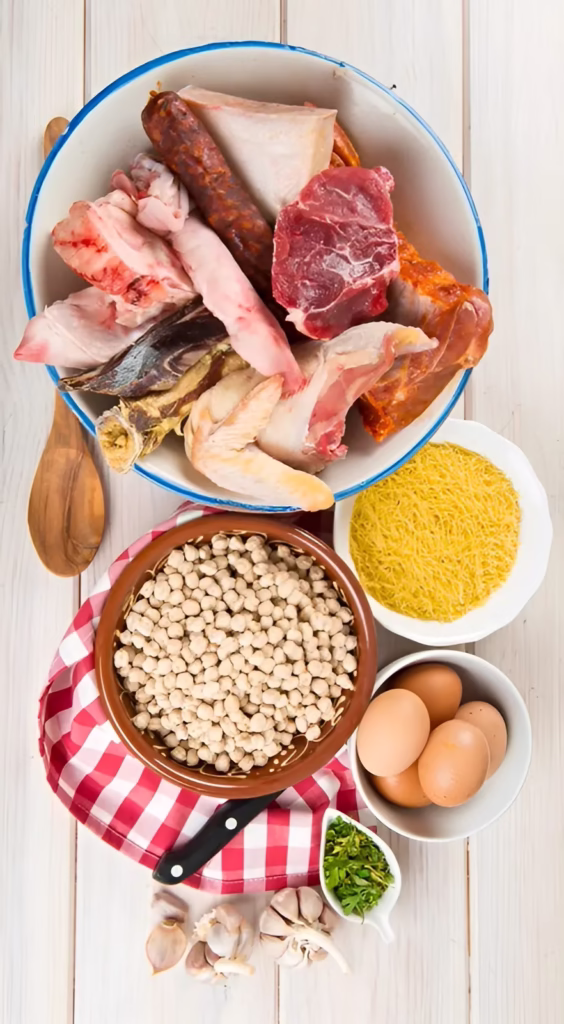 Ingredients and the Ritual of “Tres Vuelcos” cocido madrileno