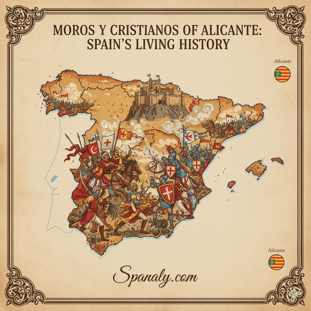 Parade of Moors and Christians costumes at the Alicante festival - Historical war reenactment