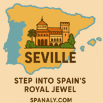 Alcázar of Seville viewed from the main courtyard, showcasing intricate Mudejar arches and lush gardens — Spanaly.com