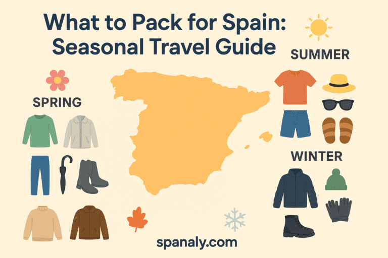 Seasonal packing guide for Spain: clothes, shoes, and travel essentials