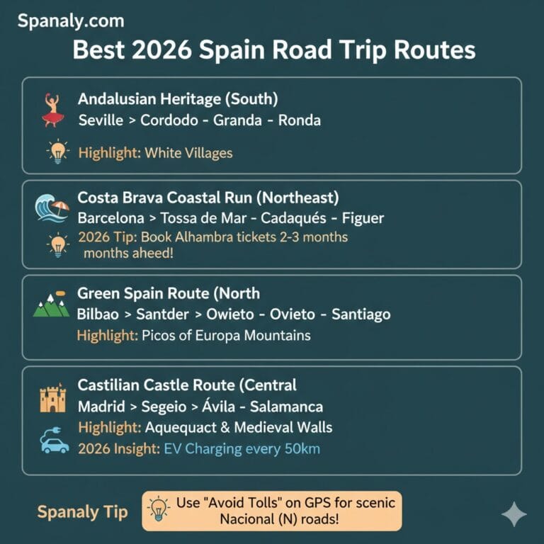 Driving In Spain 2026 The Ultimate Road Trip Rental Guide Best Spain Road Trip Routes 2026 768x768 
