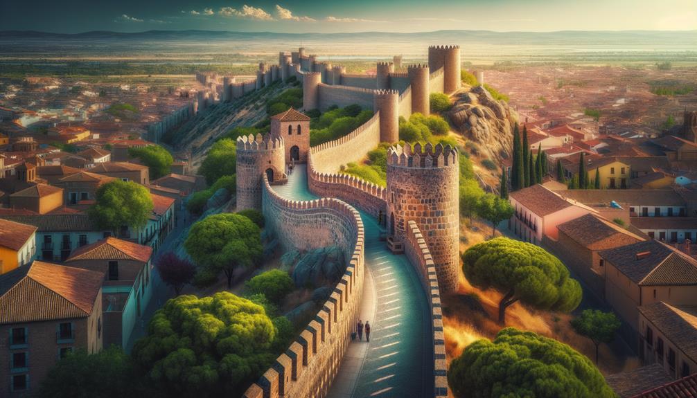 circular towers city walls avila spanaly