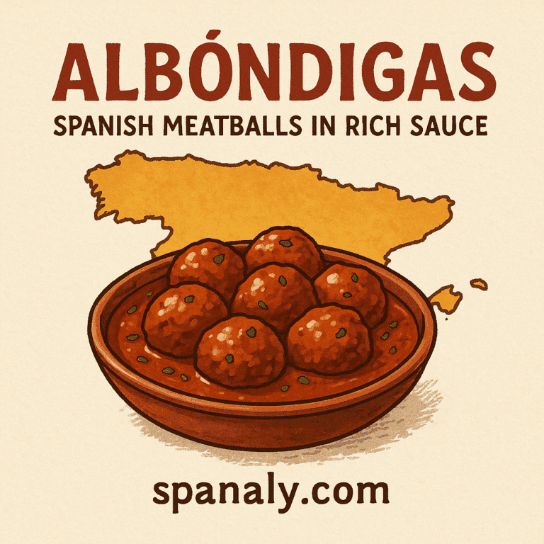 Albóndigas, Spanish Meatballs in a rich tomato sauce