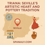 Triana district Seville with colorful pottery, historic streets, and Guadalquivir River view