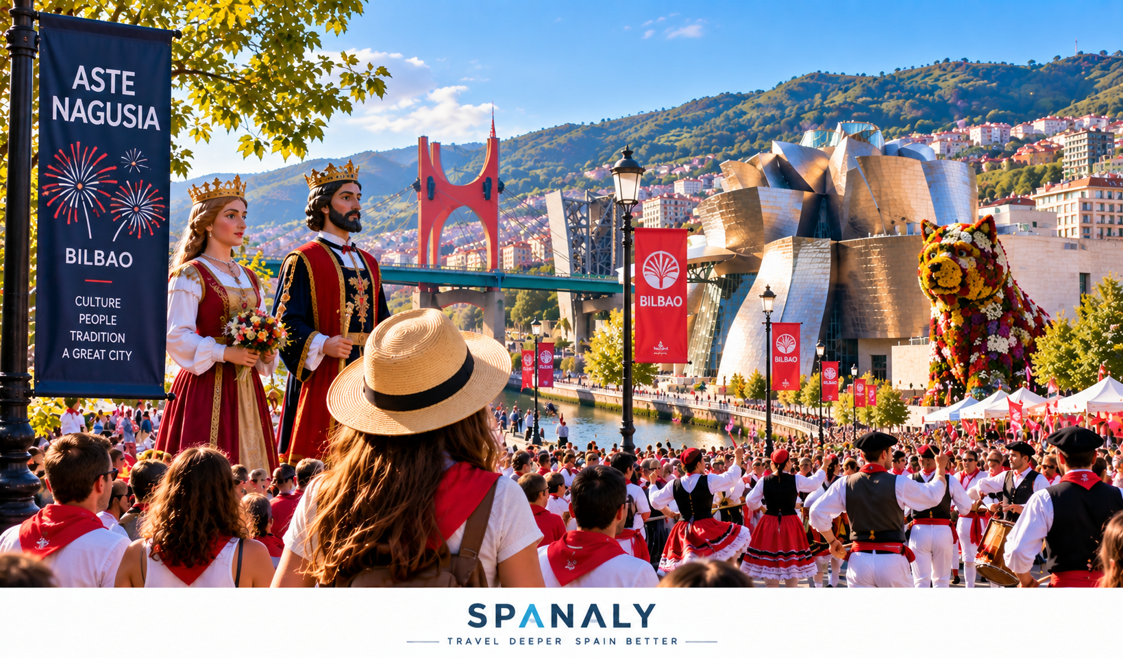 Aste Nagusia festival celebration in Bilbao
