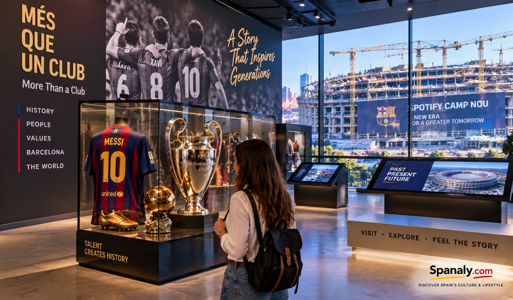 Barcelona Camp Nou visitor experience during the stadium transformation