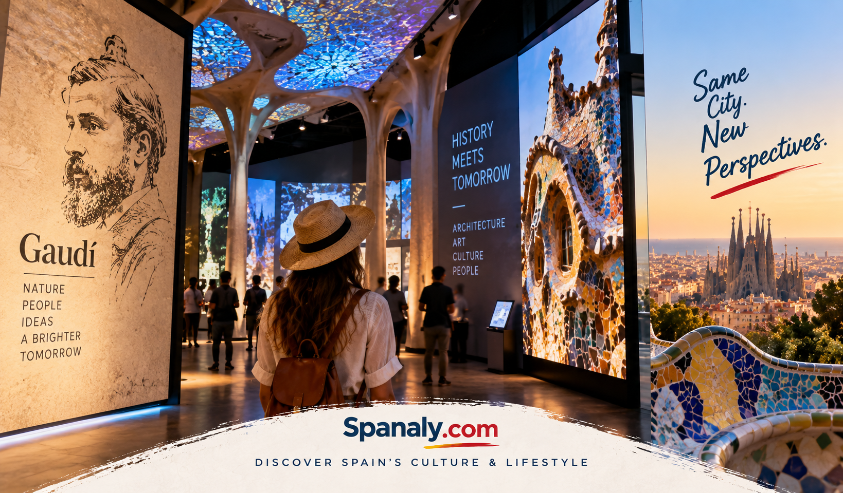 Barcelona cultural experience combining Gaudí architecture, art and contemporary exhibition design