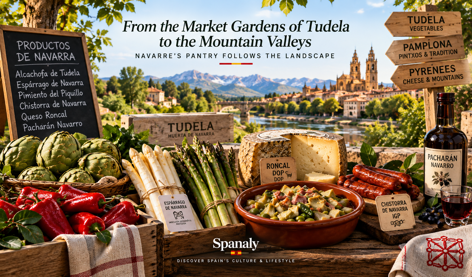 Fresh vegetables and regional ingredients from Tudela and Navarre