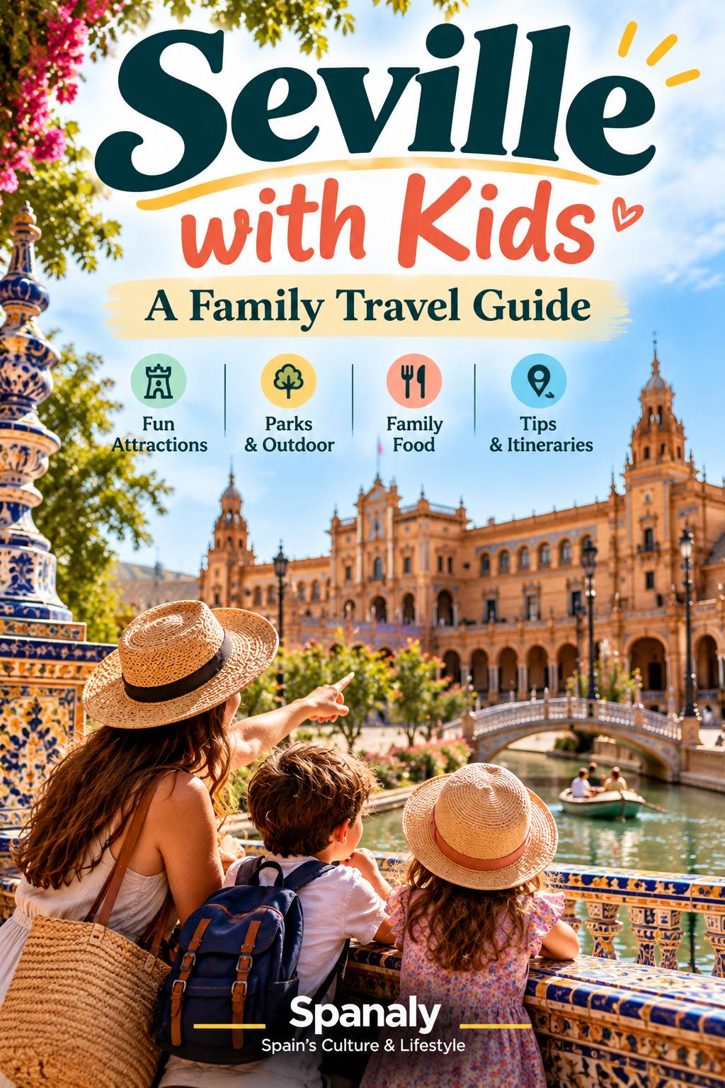 Family enjoying a sunny day in Seville