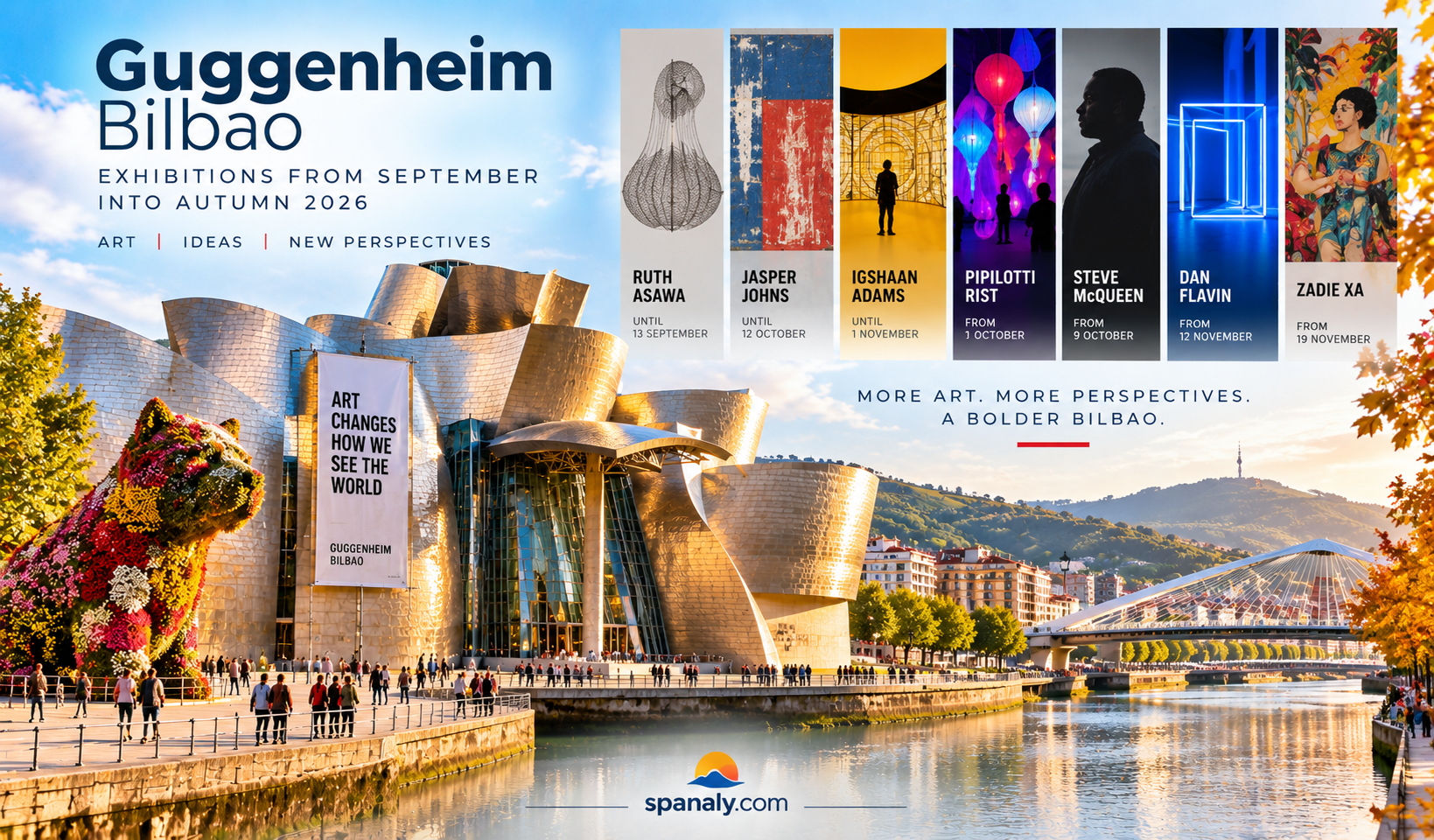 Guggenheim Bilbao exhibitions changing from September into autumn 2026 with major contemporary art shows